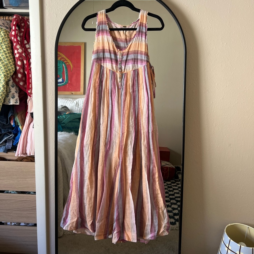 Free People Stripe Jumpsuit